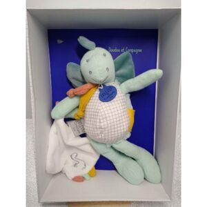 NIB Doudou et Compagnie  Dino Plush Lovey Baby Toy